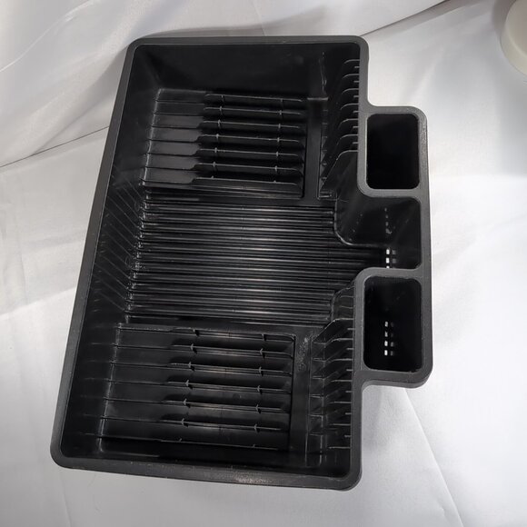 Rubbermaid 8354 Black Space Saver Drainer Drip Dish Drying Rack 1182 2015 13x18x - Picture 4 of 16
